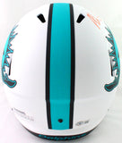 Mike Gesicki Autographed Miami Dolphins Lunar Speed F/S Helmet-Beckett W *Orange