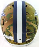 Dak Prescott Autographed Dallas Cowboys Camo Full Size Helmet- Beckett W *White