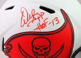 Warren Sapp Signed Buccaneers F/S Lunar Speed Helmet w/HOF- Beckett W Holo *Red