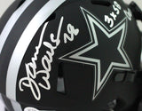 Darren Woodson Autographed Dallas Eclipse Mini Helmet w/ 3x SB- Beckett W *Black