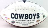 Larry Brown Autographed Dallas Cowboys Logo Football W/ SB MVP- Beckett W *Black