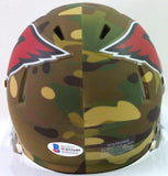 Kyler Murray Autographed Arizona Cardinals Camo Mini Helmet *FRONT- Beckett W *W