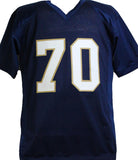 Zack Martin Autographed Blue College Style Jersey- Beckett W* Blk