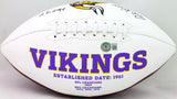 Paul Krause Autographed Minnesota Vikings Logo Football W/ HOF- Beckett W *Black