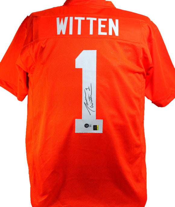 Jason Witten Autographed Orange College Style Jersey- Beckett W Hologram *Black