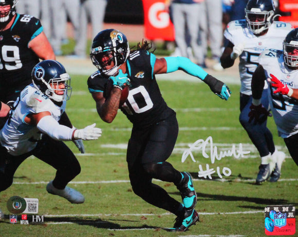 Laviska Shenault Autographed Jaguars Defense 8x10 HM Photo- Beckett W *White