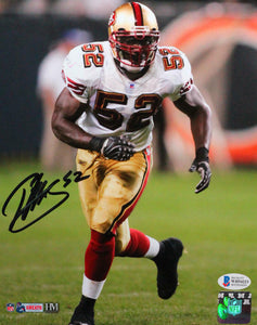 Patrick Willis Signed San Francisco 49ers Running 8x10 HM Photo- Beckett W *Blk