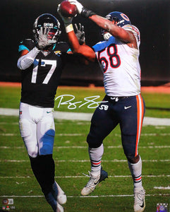 Roquan Smith Autographed Interception Vs Jaguars 16x20 HM Photo-Beckett W *White