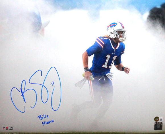 Cole Beasley Signed Buffalo Bills 16x20 Tunnel HM Photo Insc- Beckett W *Blue