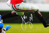 Sony Michel Autographed Georgia Leap W/ Ball 16x20 HM Photo- Beckett W *White