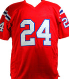 Ty Law Autographed Red Pro Style Jersey-Beckett W Hologram *Black