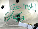Chase Claypool Signed Notre Dame F/S Chrome Schutt Authentic Helmet Beckett W