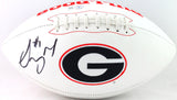 Sony Michel Autographed Georgia Bulldogs Logo Football- Beckett W *Black