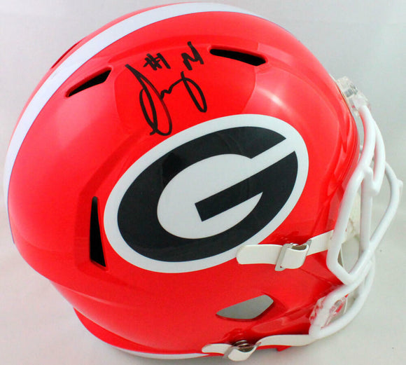 Sony Michel Autographed Georgia Bulldogs Speed F/S Helmet - Beckett W *Black