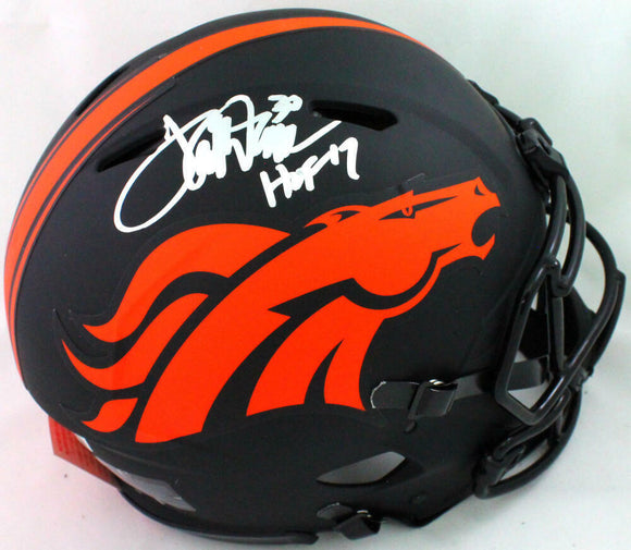 Terrell Davis Signed Broncos Authentic Eclipse Speed Helmet w HOF- Beckett W*Sil