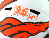 Terrell Davis Signed Denver Broncos Lunar Speed Helmet w HOF- Beckett W *Orange