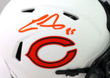 Cole Kmet Autographed Chicago Bears Lunar Speed Mini Helmet- Beckett W *Orange