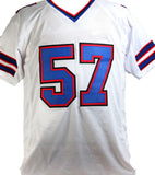 AJ Epenesa Autographed White Pro Style Jersey w/ Bills Mafia- Beckett W *Silver