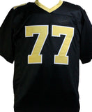 Willie Roaf Autographed Black Pro Style Jersey w/ HOF- Beckett W *Black