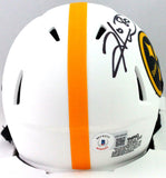 Hines Ward Autographed Pittsburgh Steelers Lunar Mini Helmet- Beckett W *Black