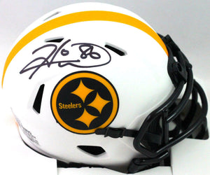 Hines Ward Autographed Pittsburgh Steelers Lunar Mini Helmet- Beckett W *Black