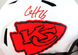 Clyde Edwards-Helaire Signed Chiefs Authentic Lunar F/S Helmet- Beckett W *Red