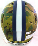 Ezekiel Elliott Autographed Cowboys Authentic Camo F/S Helmet- Beckett W *White