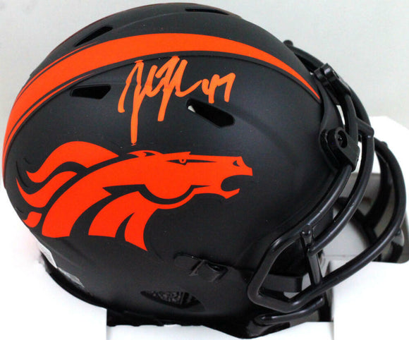 John Lynch Autographed Denver Broncos Eclipse Mini Helmet- Beckett W *Orange