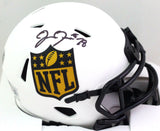 Josh Jacobs Autographed NFL Shield Lunar Mini Helmet- Beckett W *Black