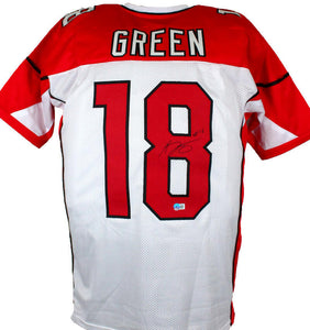 AJ Green Autographed White Pro Style Jersey- Beckett W Hologram *Black