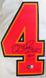 Mike Alstott Autographed White Pro Style Jersey - Beckett W Hologram