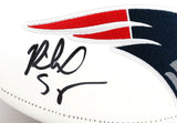 Richard Seymour Signed Patriots Rawlings Logo Football w/ Insc- Beckett W *Black