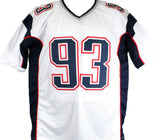 Richard Seymour Autographed White Pro Style Jersey- Beckett W *Silver