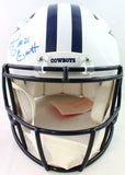 Prescott/Cooper/Elliott Signed Cowboys FS Flat White Authentic Helmet- Beckett W