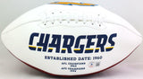 Rodney Harrison Signed San Diego Chargers  Logo Football- Beckett W *Blk