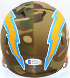 Joey Bosa Autographed LA Chargers  Camo Mini Helmet- Beckett W *White