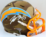 Joey Bosa Autographed LA Chargers  Camo Mini Helmet- Beckett W *White