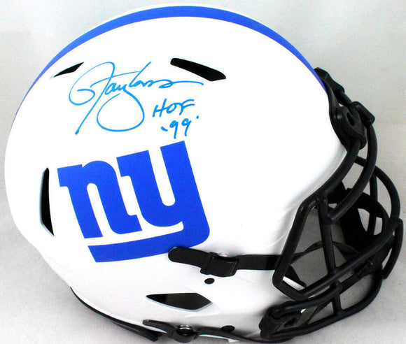 Lawrence Taylor Signed Giants Authentic Lunar F/S Helmet w/ HOF- Beckett W *Blue