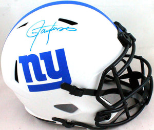 Lawrence Taylor Signed NY Giants Lunar Speed F/S Helmet- Beckett W *Blue