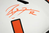 Ray Lewis Autographed Miami Hurricanes Lunar Speed Helmet- Beckett W *Orange