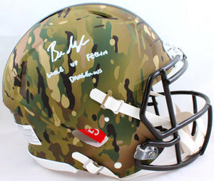 Baker Mayfield Autographed Browns Camo F/S Authentic Helmet - Beckett W *White