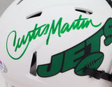 Curtis Martin Autographed NY Jets Lunar Mini Helmet- PSA/DNA *Green