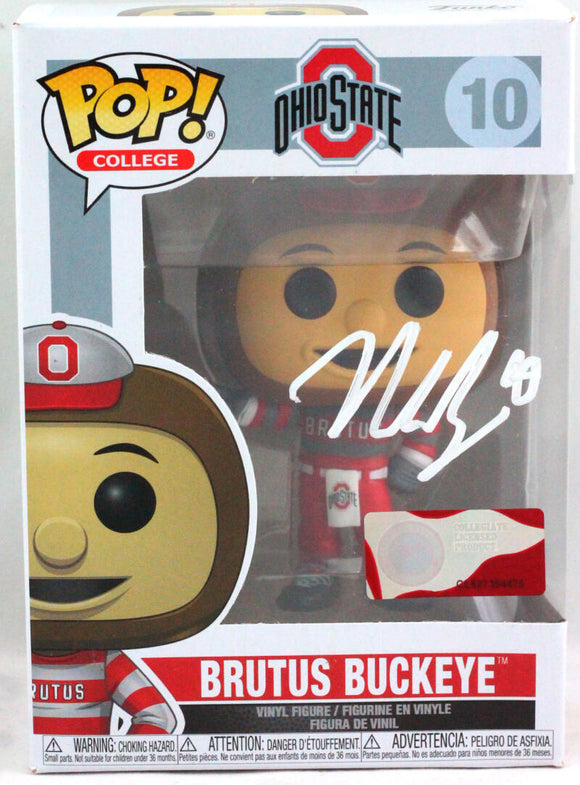 Nick Bosa Autographed Ohio State Buckeyes Funko Pop Figurine- Beckett *Damaged