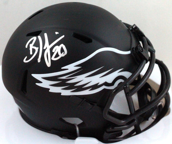 Brian Dawkins Autographed Eagles Eclipse Speed Mini Helmet- Beckett W *Silver