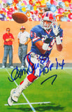 Andre Reed Autographed Buffalo Bills Goal Line Art Card w/ HOF- Beckett *Blue