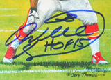 Will Shields Autographed Kansas City Chiefs Goal Line Art Card w/ HOF- Beckett *Blue