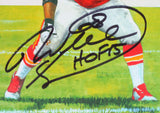 Will Shields Autographed Kansas City Chiefs Goal Line Art Card w/ HOF- Beckett *Black