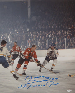 Bobby Hull Autographed 16x20 Photo Vs St Louis w/ The Golden Jet- JSA Auth