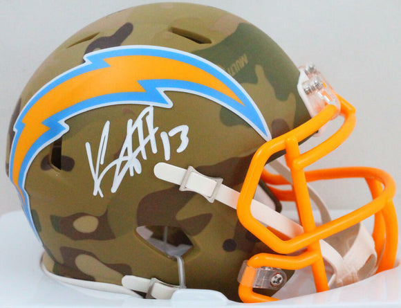 Keenan Allen Autographed LA Chargers Camo Mini Helmet- Beckett W *White