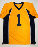 DeSean Jackson Autographed Gold College Style Jersey- JSA Authenticated